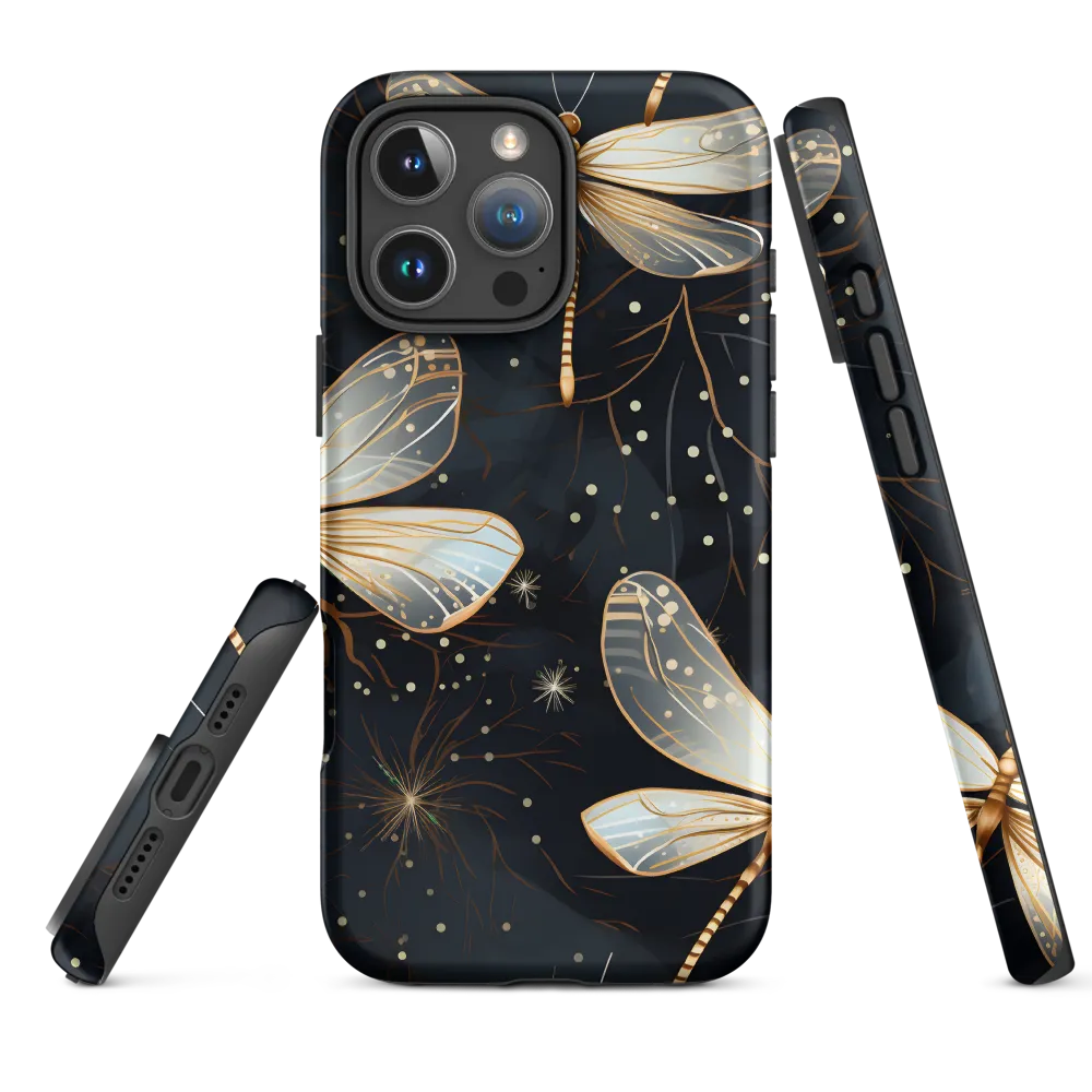 Ethereal Dance: Dragonflies in a Midnight Garden