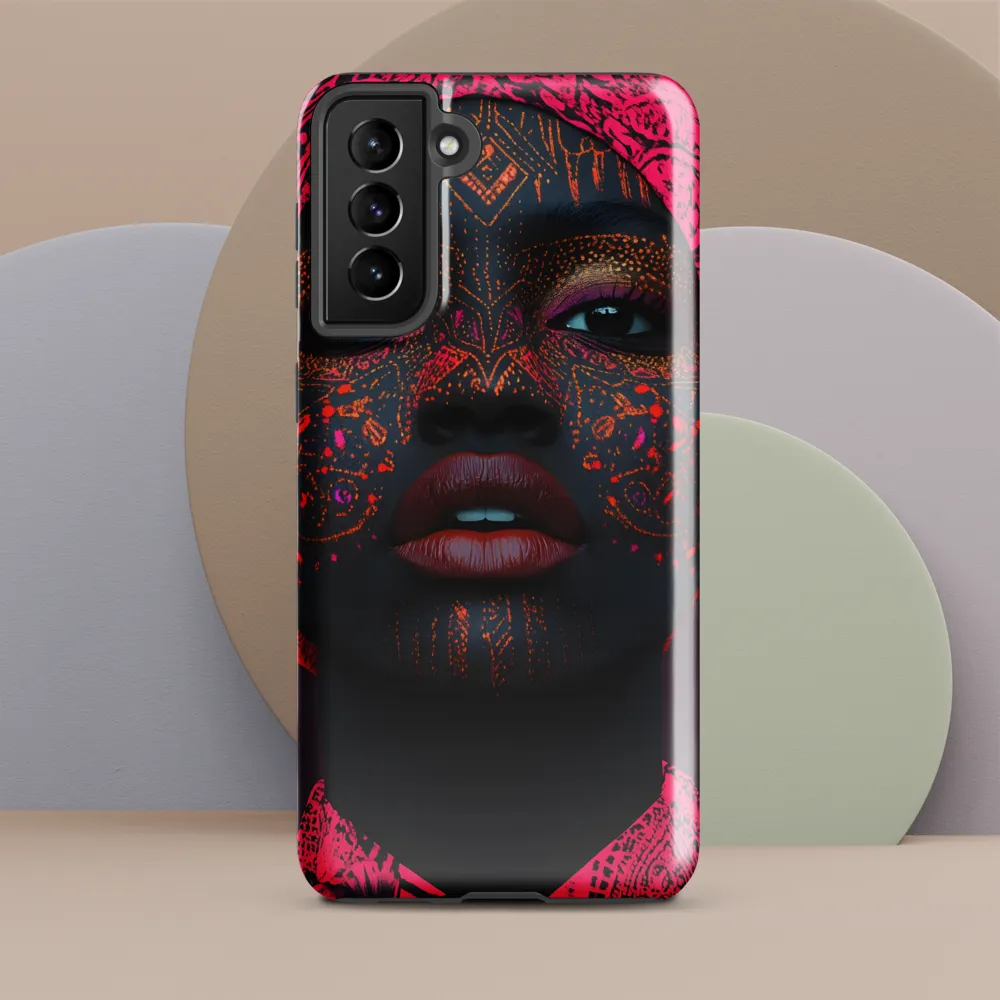 Neon Adornments: A Portrait of Cultural Expression