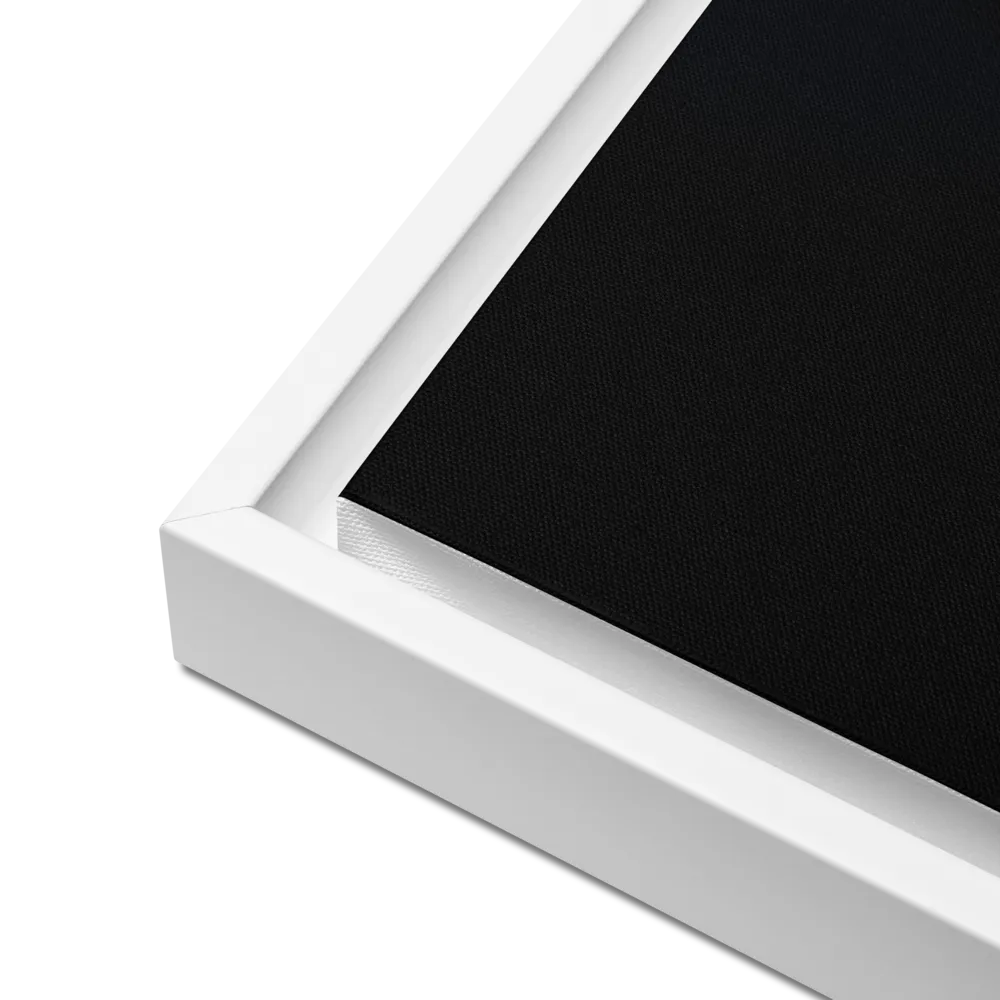 Elegance in White: The Pelican | Canvas with White Frame | 24″×36″