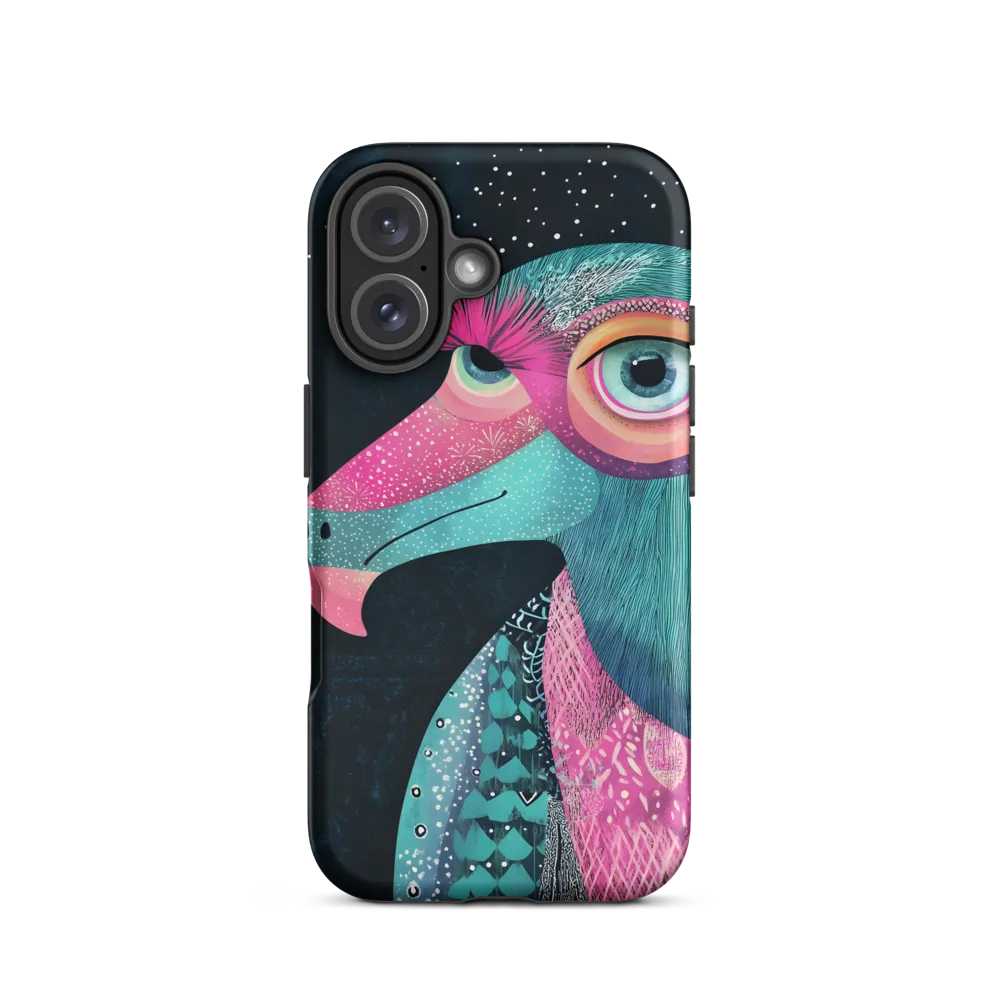 Whimsical Vulture: A Dance of Colors | Phone Case |  16 | Tough Case | Matte