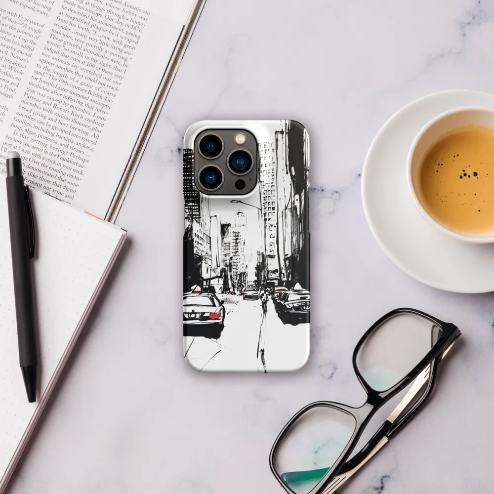 Urban Pulse: A Monochromatic Journey | Phone Case |  14 Pro | Snap Case | Matte