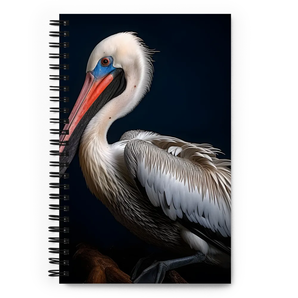 Majestic Pelican Portrait | Spiral Notebook