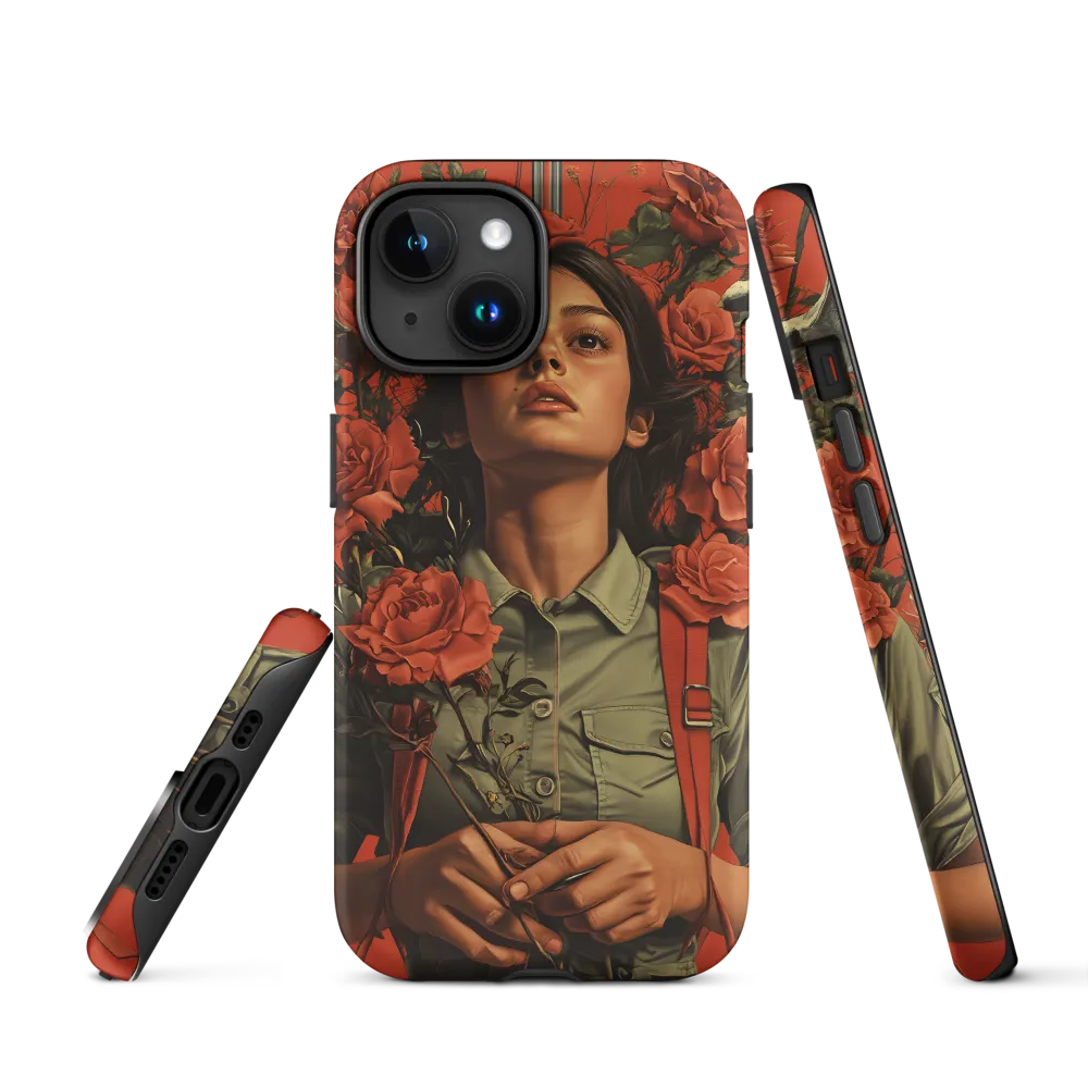 Harmony and Strength: A Portrait Among Roses
