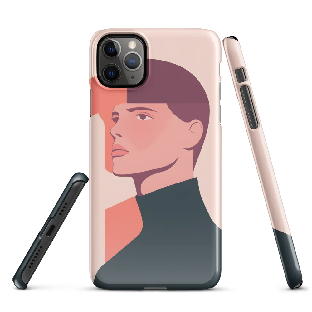 Contemplative Portrait in Minimalism | Phone Case |  11 Pro Max | Snap Case | Glossy