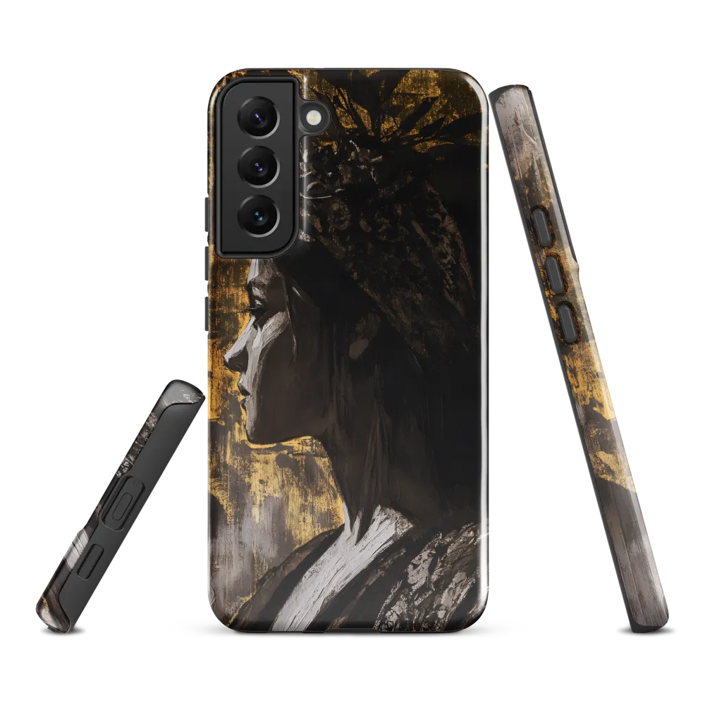 Golden Elegance: A Modern Profile Portrait