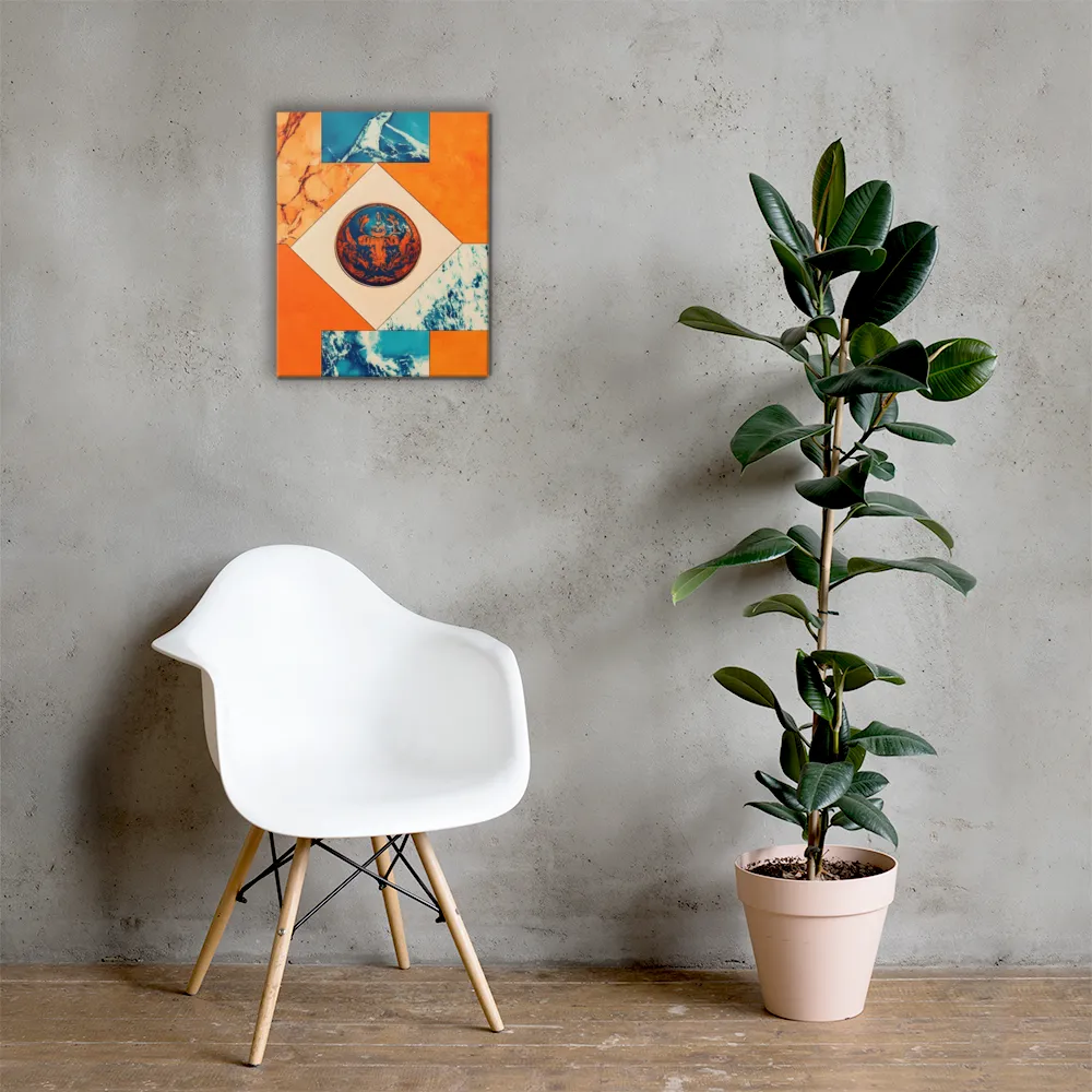 Harmonious Encounters: Abstract Geometry | Canvas | 16″×20″
