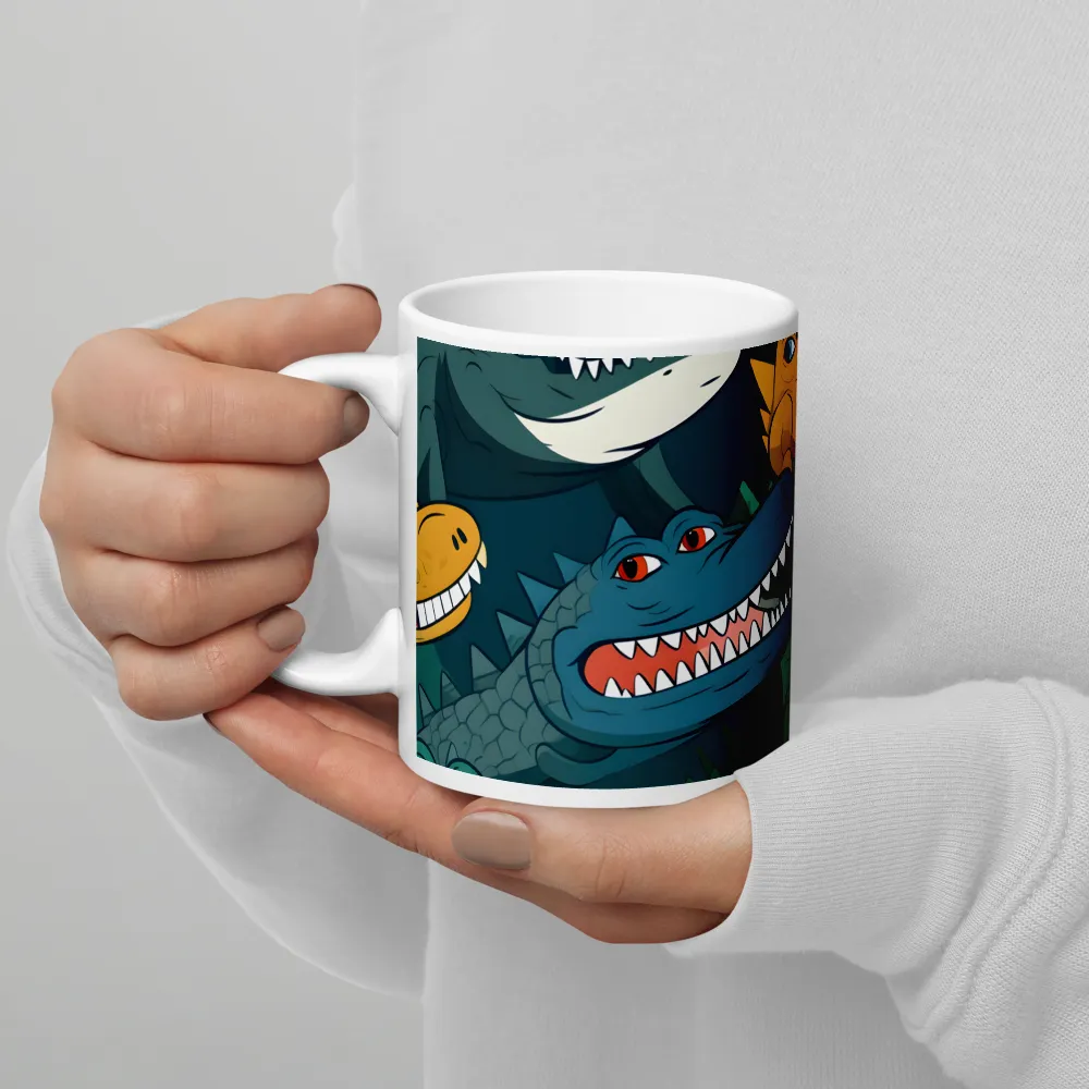 Cheerful Crocodilian Parade | Mugs | Multiple Sizes & Colors