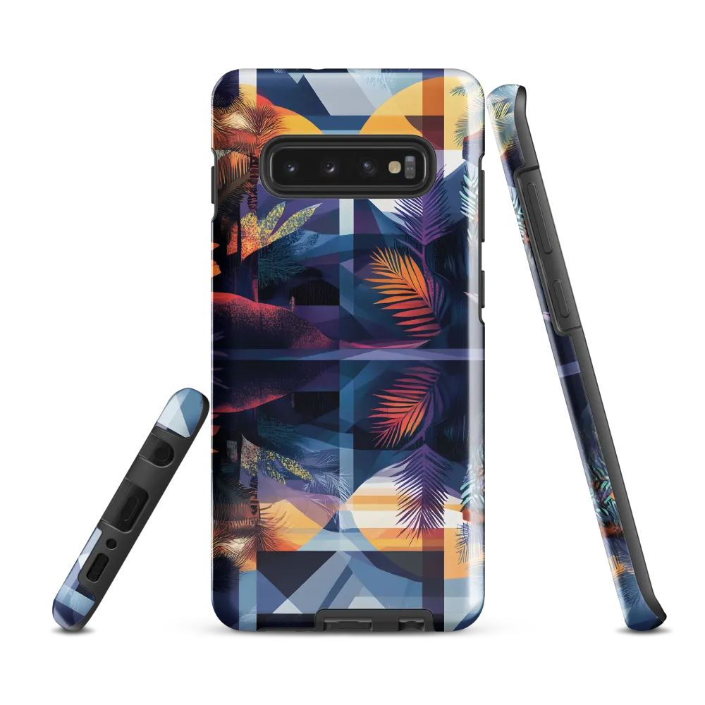 Tropical Serenity: A Modern Landscape | Phone Case |  S10 Plus | Tough Case | Glossy