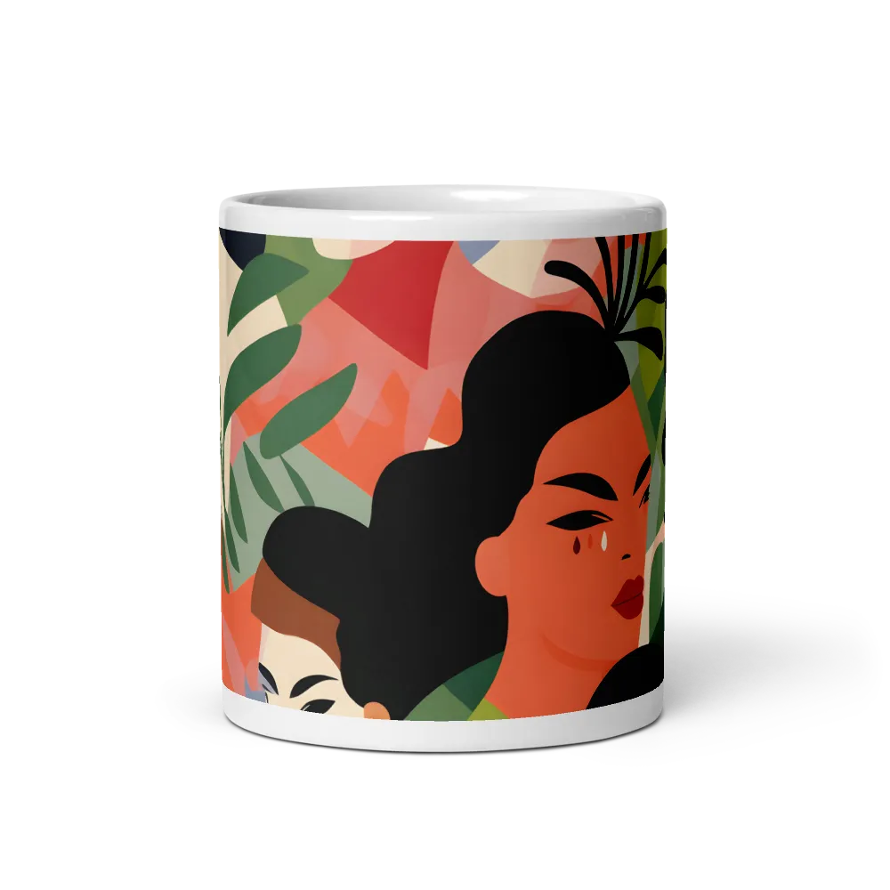 Harmony of Nature and Femininity | Mug with White inside | 11 oz