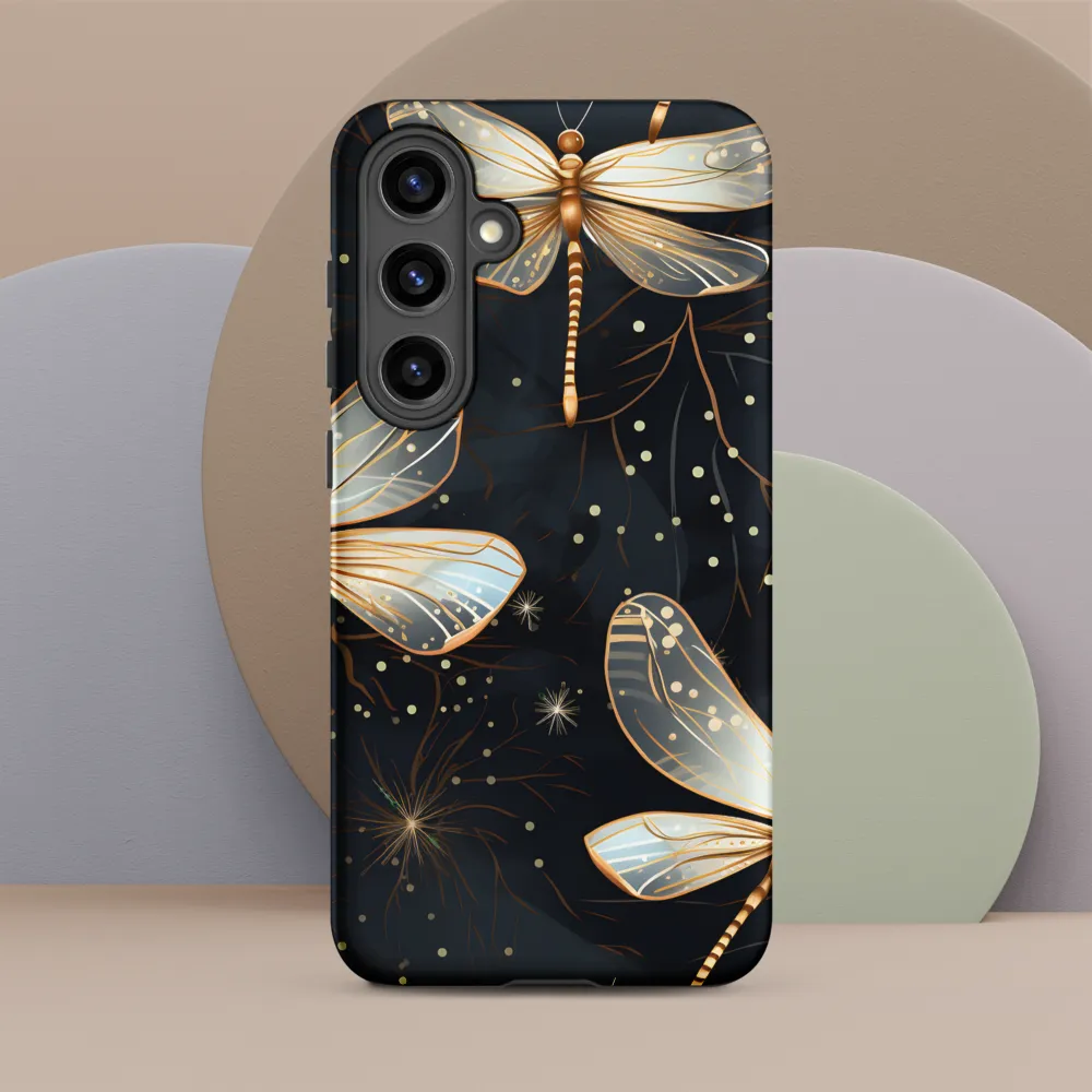 Ethereal Dance: Dragonflies in a Midnight Garden