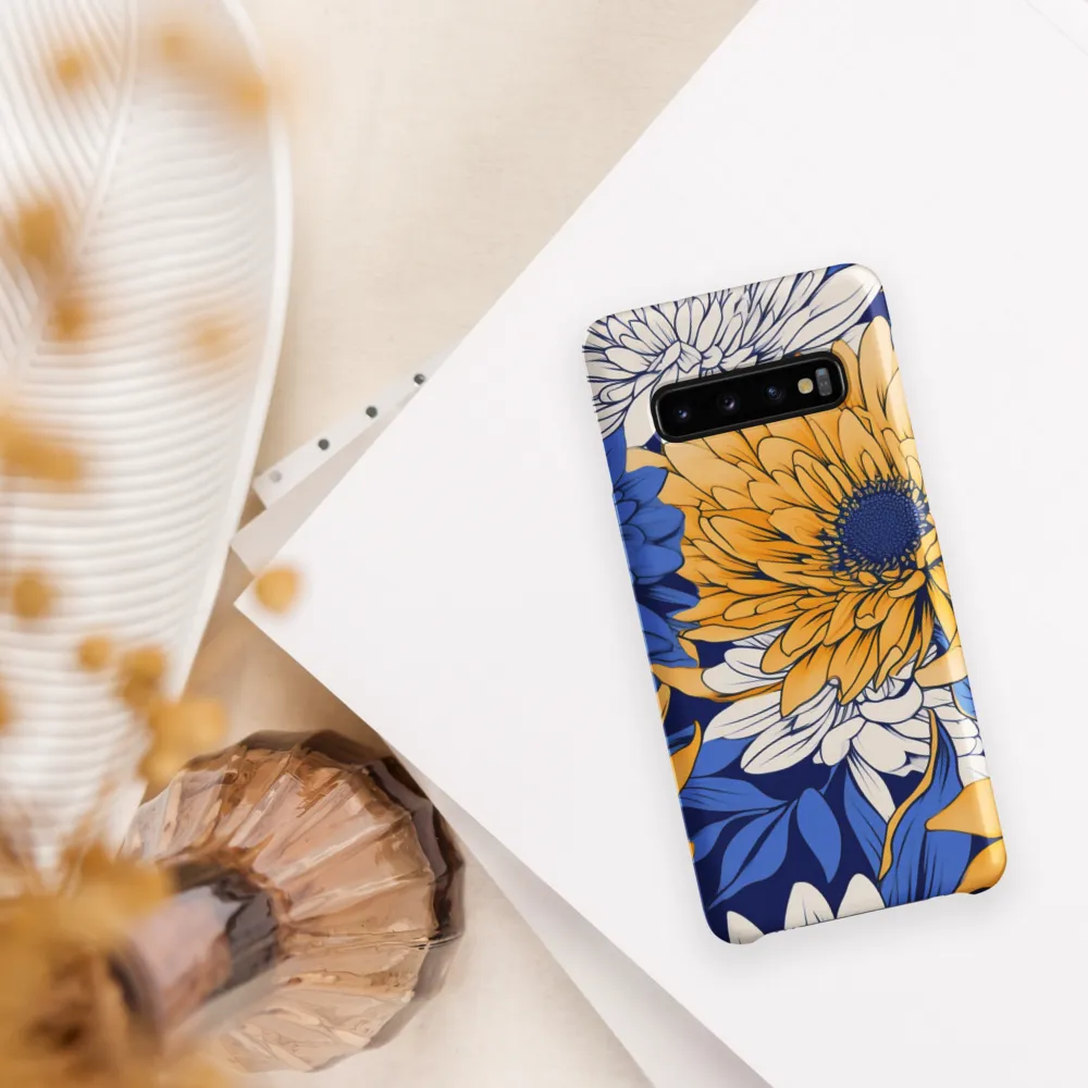 Floral Harmony in Blue and Yellow