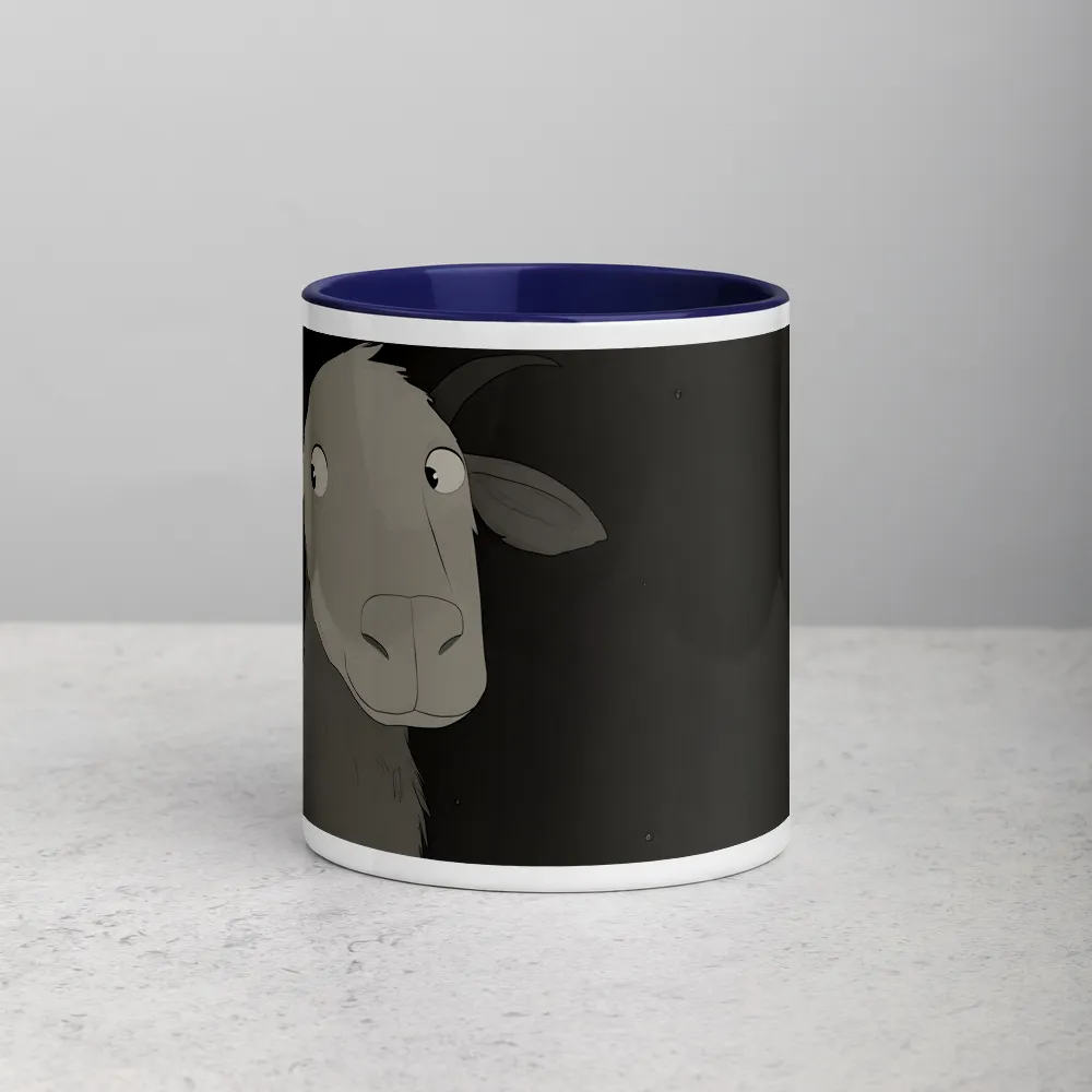 Whimsical Goat in Darkness