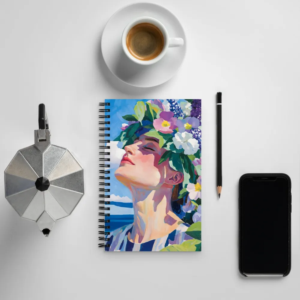 Blossom of Serenity | Spiral Notebook