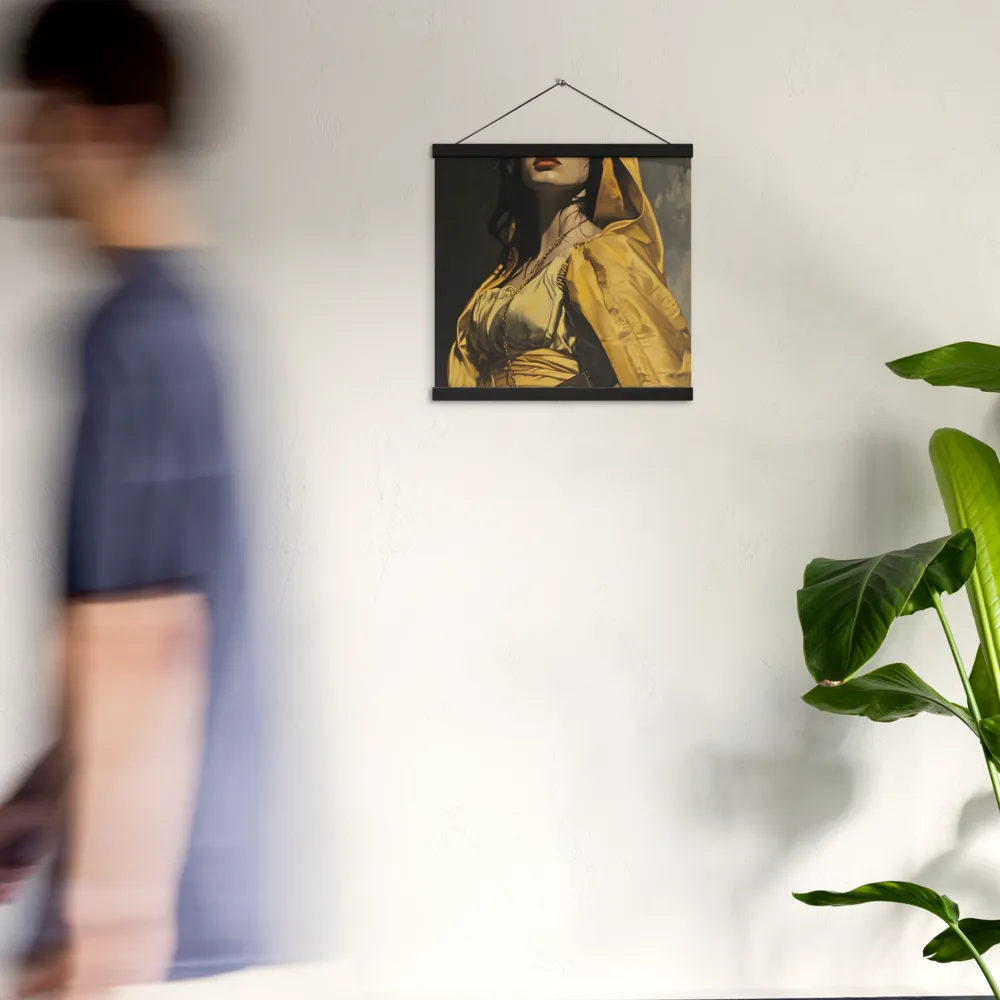 Veiled Confidence | Poster With Black Wood Hanger | 16″×16″