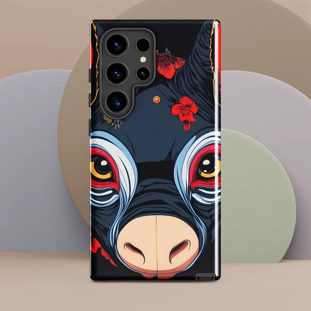 Mystical Bull with Floral Motifs