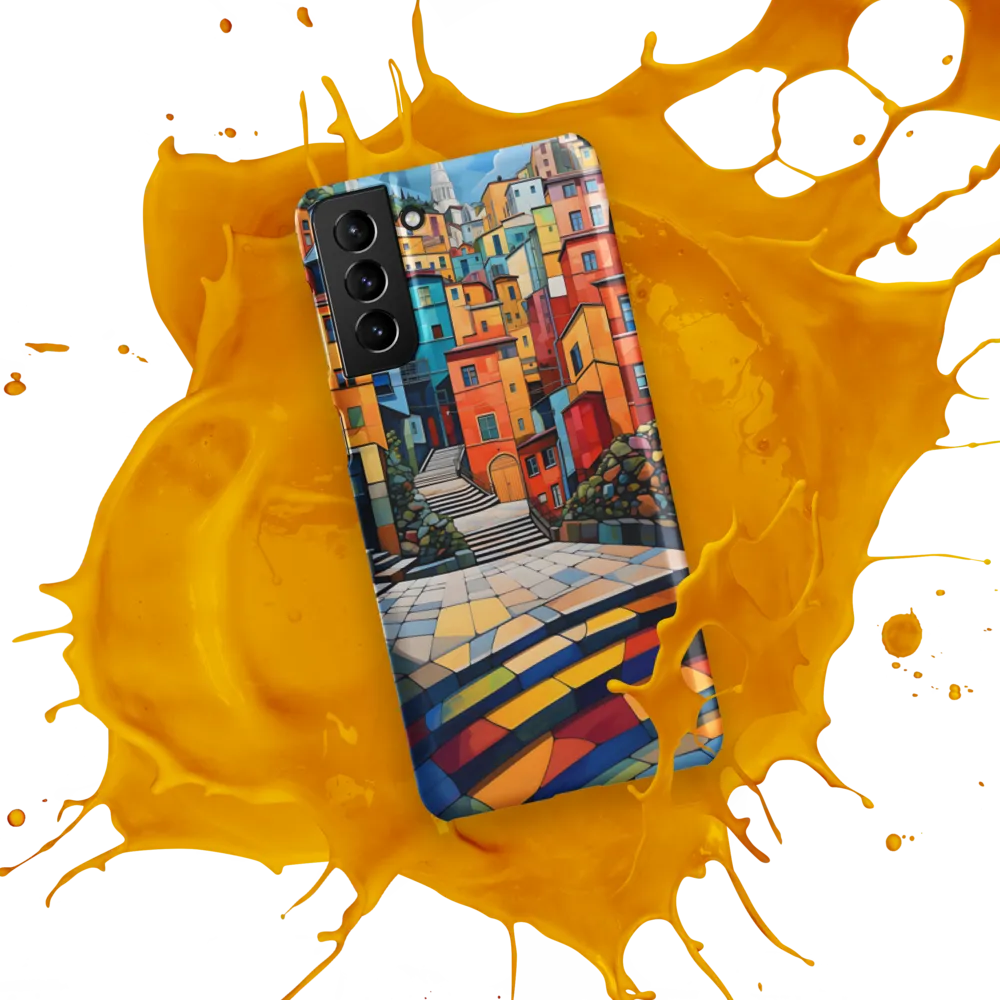 Vibrant Village: A Cubist Journey