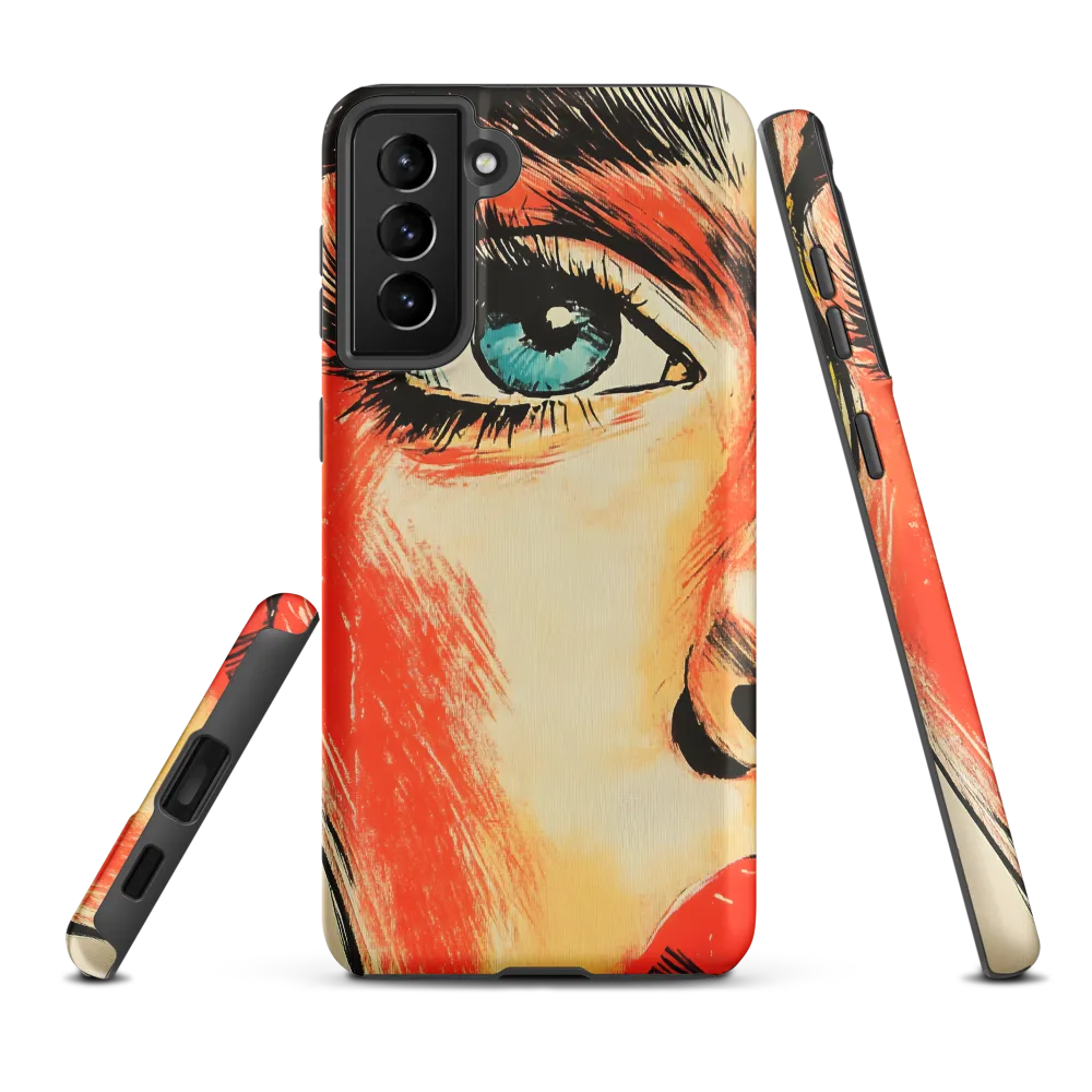 Intense Gaze: A Pop Art Portrait | Phone Case |  S21 Plus | Tough Case | Matte