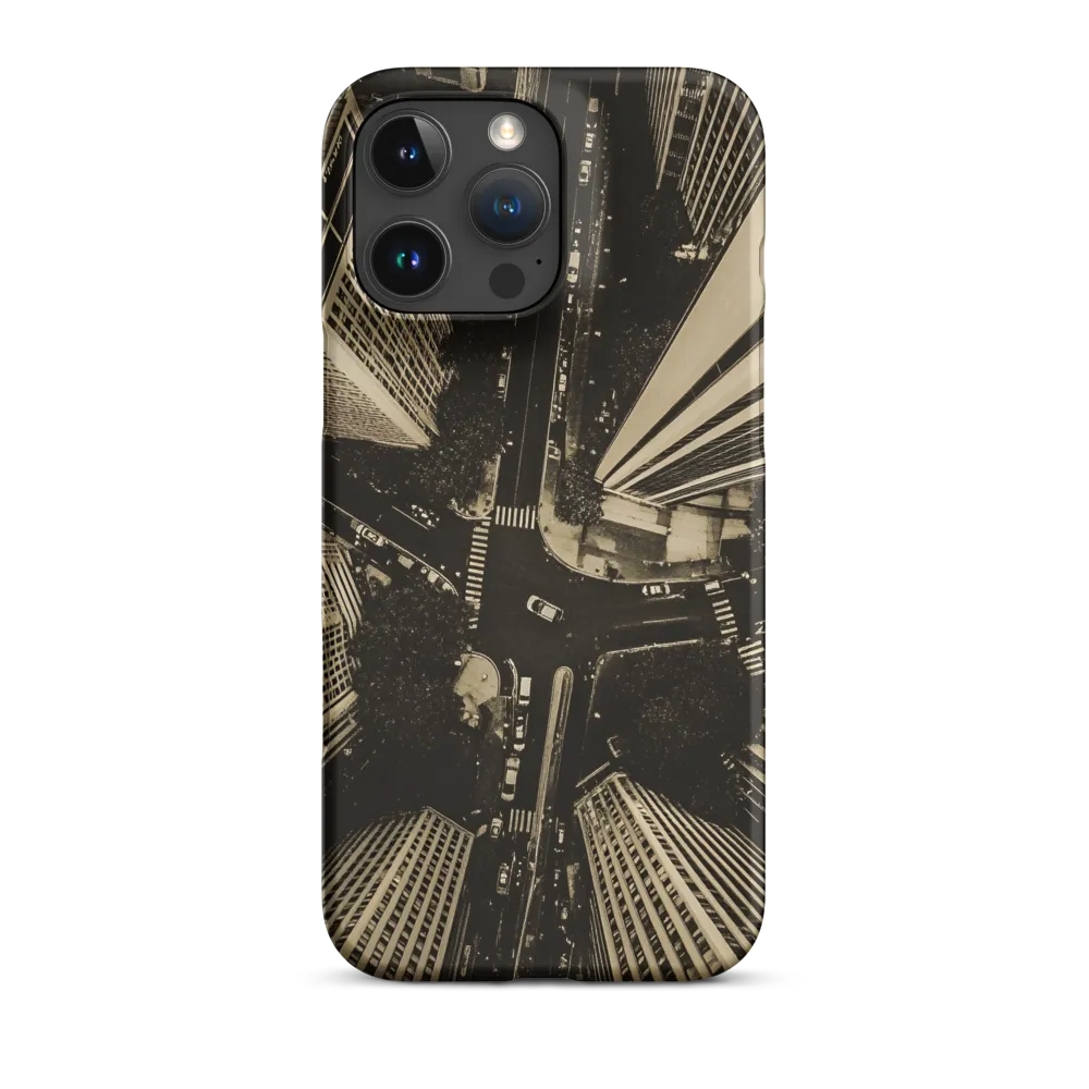 Urban Symphony: Aerial Perspective of City Life | Phone Case |  16 Pro Max | Snap Case | Matte