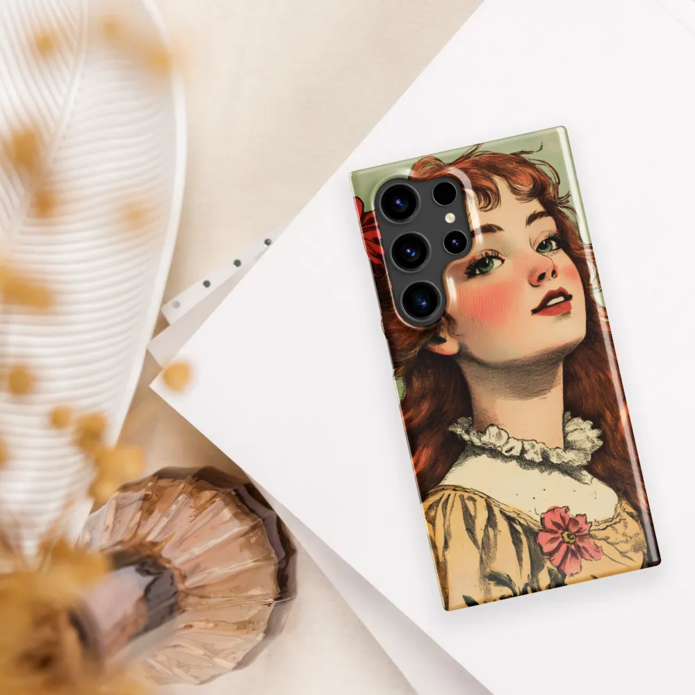Whimsical Portrait of a Flower-Adorned Girl