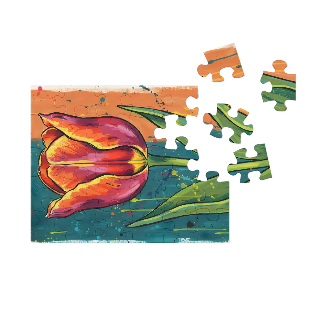 Tulip Study 
 Jigsaw Puzzle in Tin Box