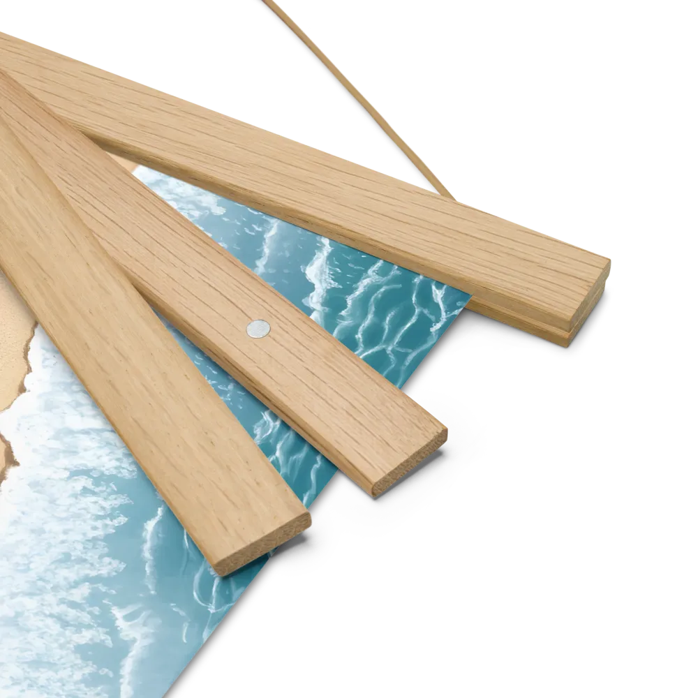 Serenity by the Shore | Poster With Oak Wood Hanger | 10″×10″