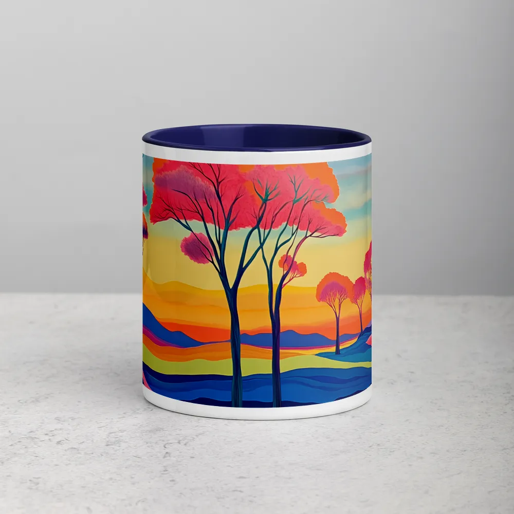 Abstract Landscape with Pink Trees | Mug