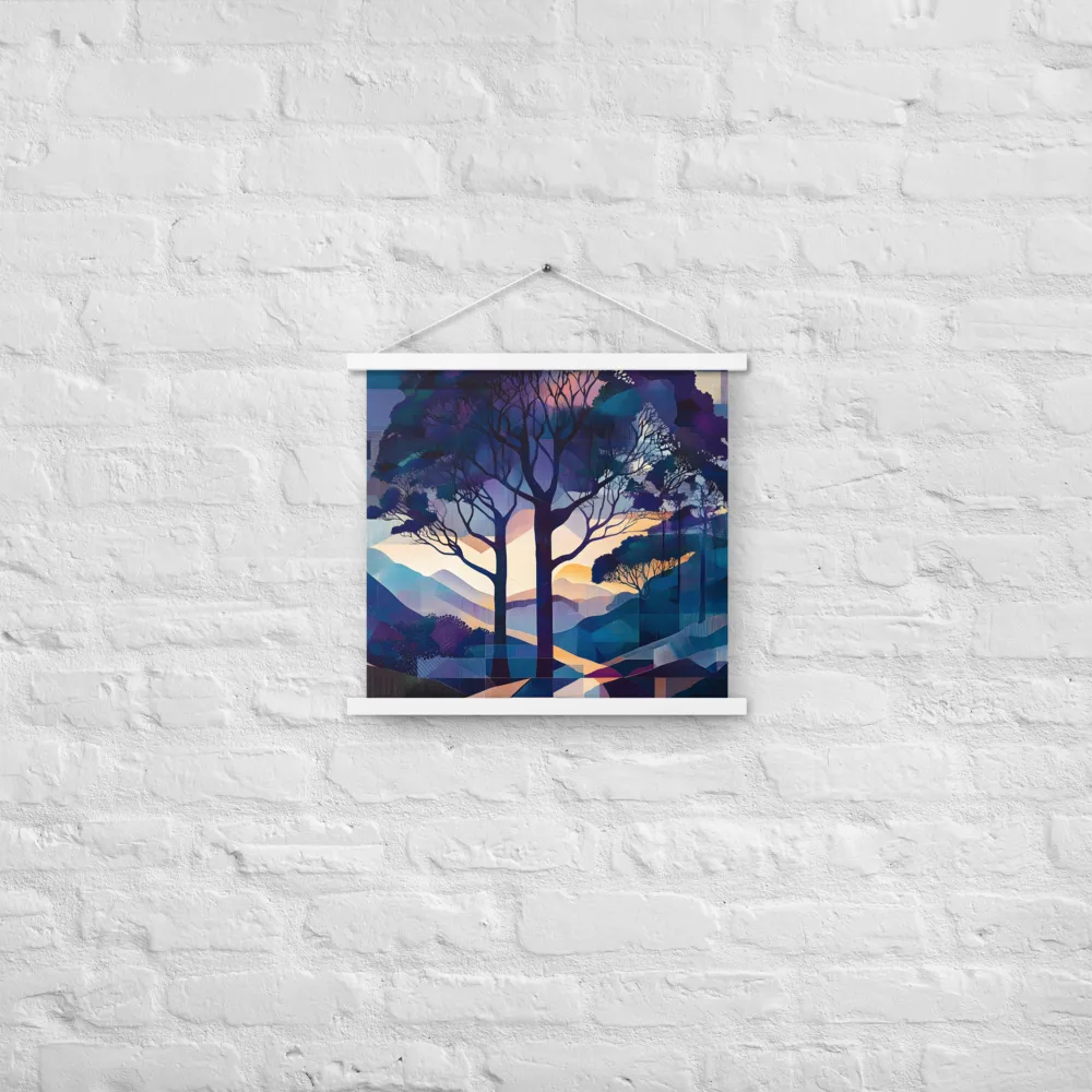 Tranquil Geometry: A Journey Through Color | Poster With White Wood Hanger | 18″×18″