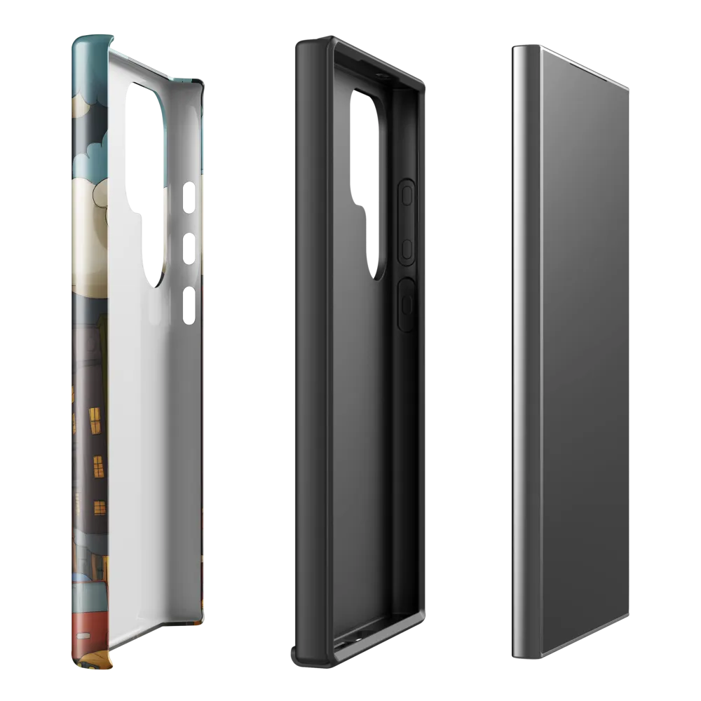 Urban Symphony: A City Awakens at Dusk | Phone Case |  S24 Ultra | Tough Case | Glossy