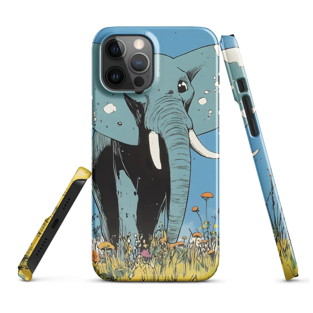 Whimsical Blue Elephant in Bloom