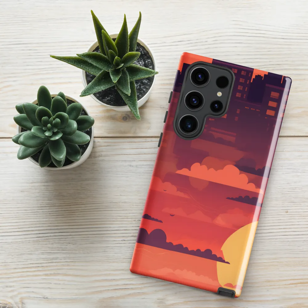 Urban Dusk: A Symphony of Cityscapes | Phone Case |  S23 Ultra | Tough Case | Glossy