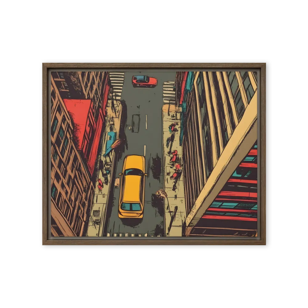 Urban Symphony | Canvas with Brown Frame | 16″×20″
