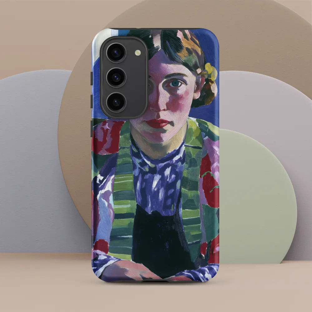 Vibrant Gaze: A Modernist Portrait