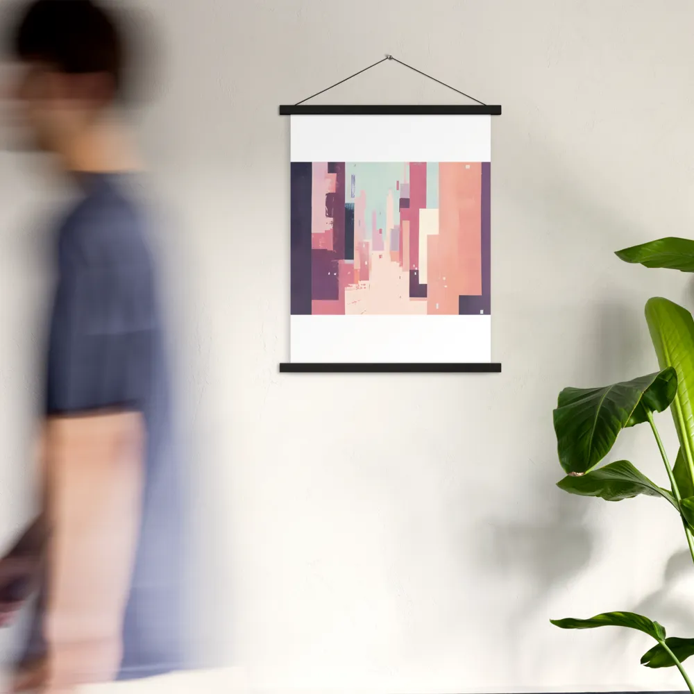 Tranquil Cityscape | Poster With Black Wood Hanger | 18″×24″
