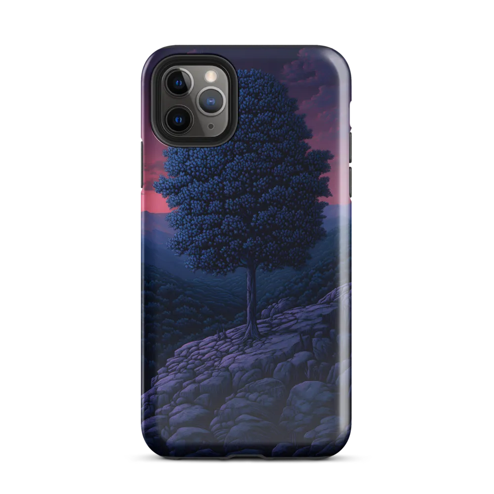 Solitary Sentinel: A Tree at Dusk | Phone Case |  11 Pro Max | Tough Case | Glossy