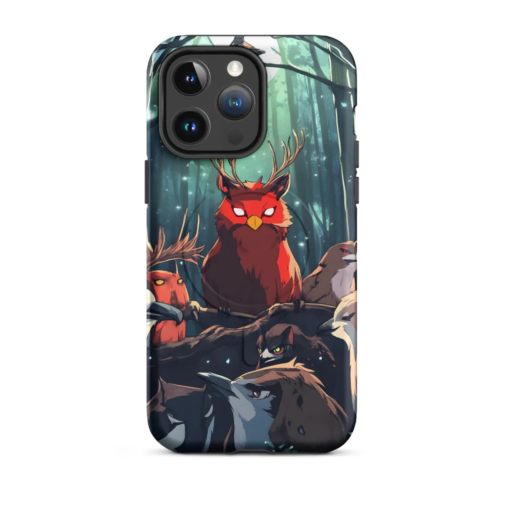 Gathering in the Moonlit Forest | Phone Case |  14 Pro Max | MagSafe® Tough Case | Matte