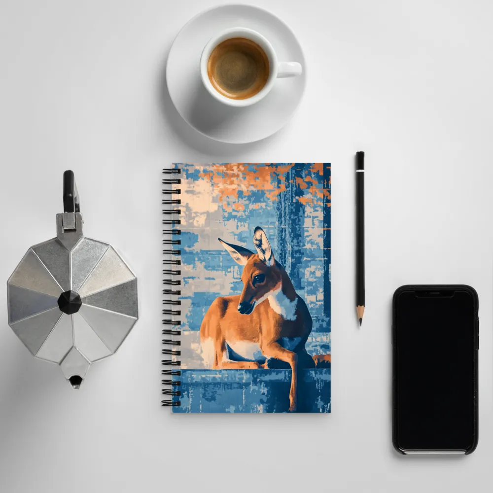 Serenity in Color: The Reclining Deer | Spiral Notebook