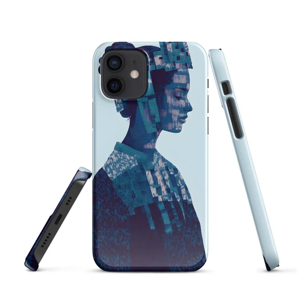 Digital Portrait in Abstract Blue