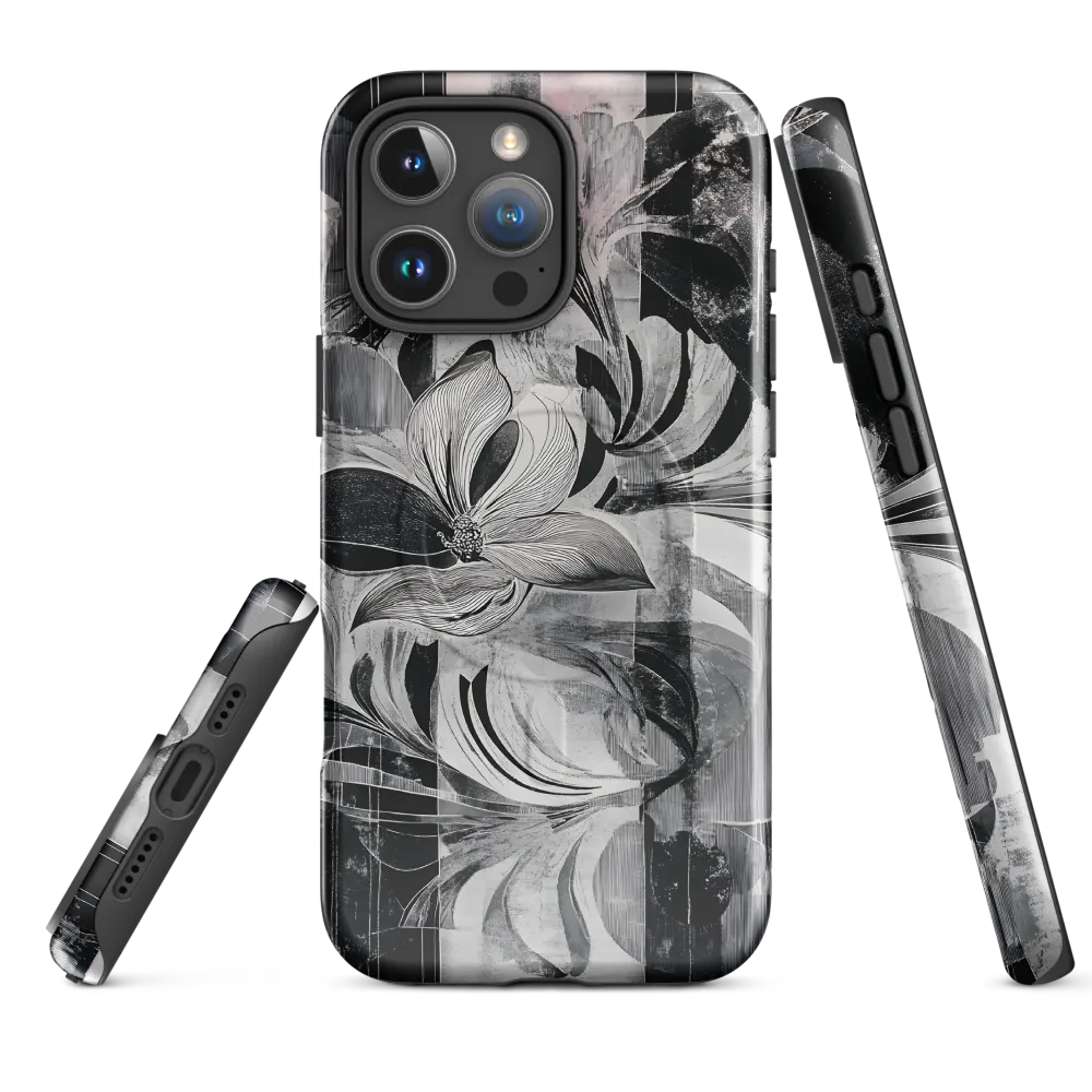 Floral Fusion in Monochrome