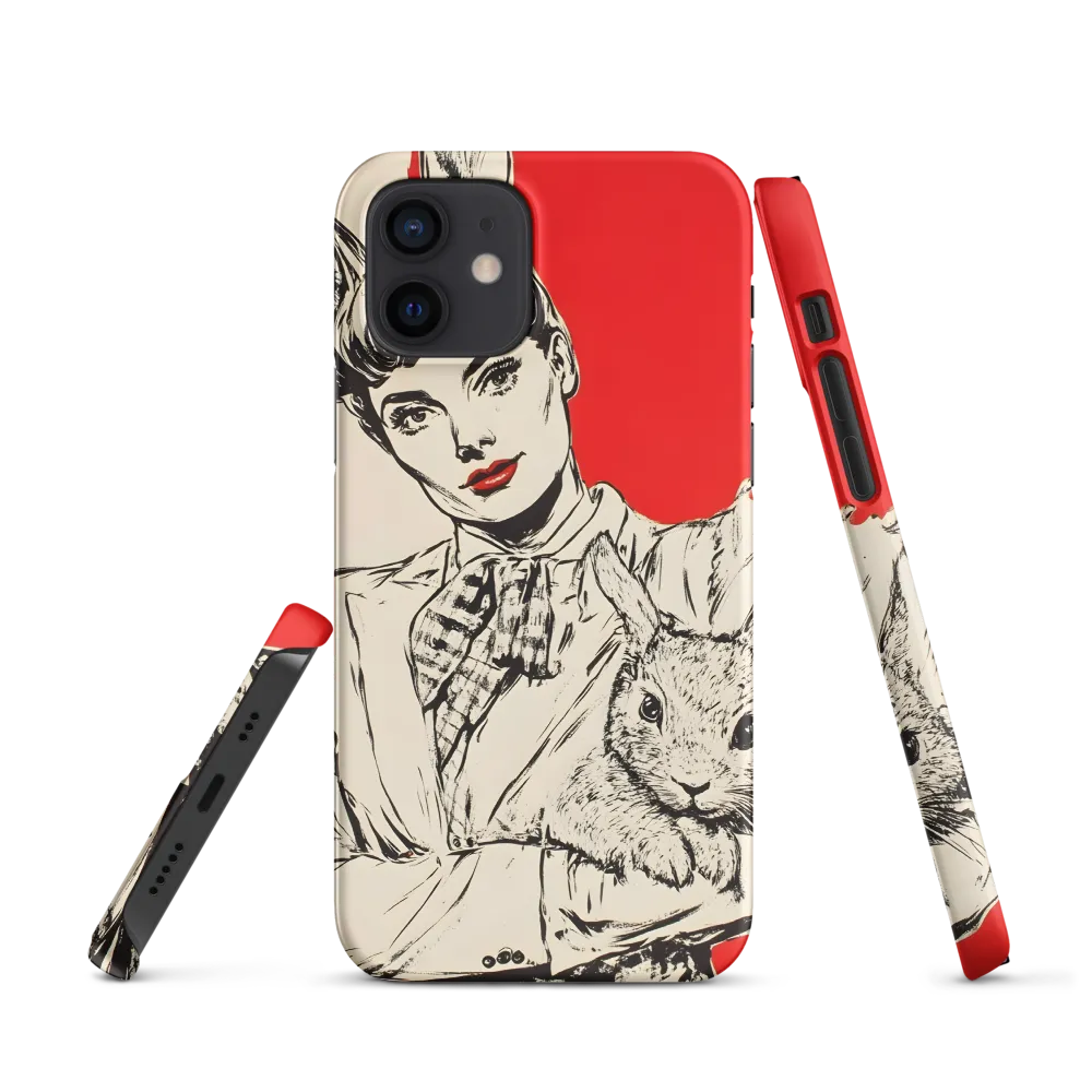 Whimsical Elegance: The Rabbit Lady | Phone Case |  12 | Snap Case | Matte