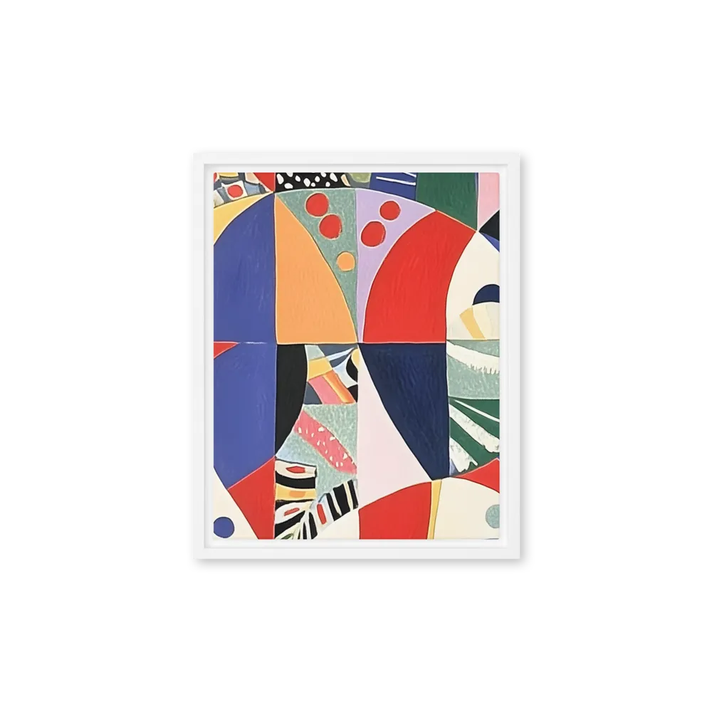 Dynamic Mosaic Symmetry | Canvas with White Frame | 11″×14″