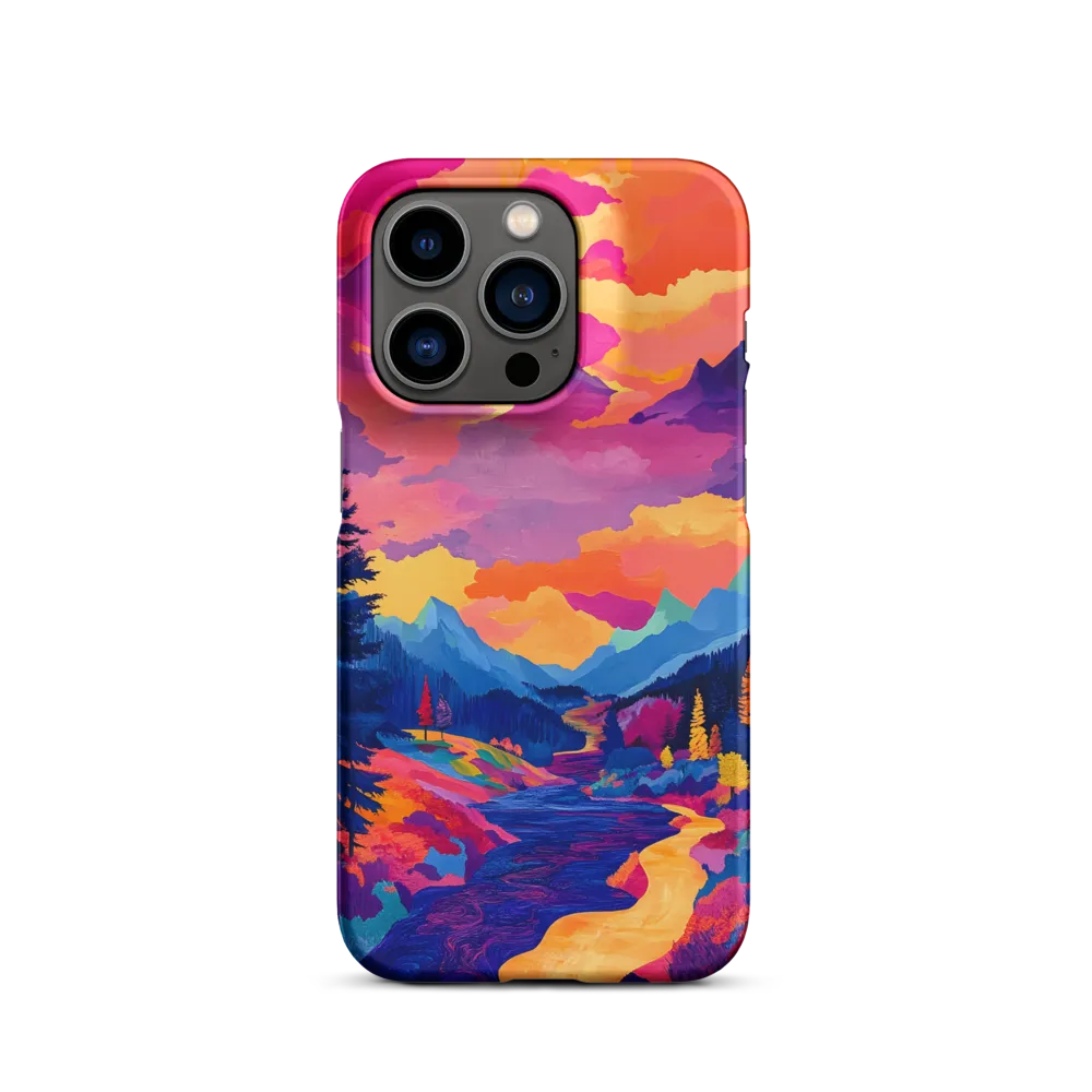 Radiant Serenity: A Surreal Landscape | Phone Case |  14 Pro | Snap Case | Matte