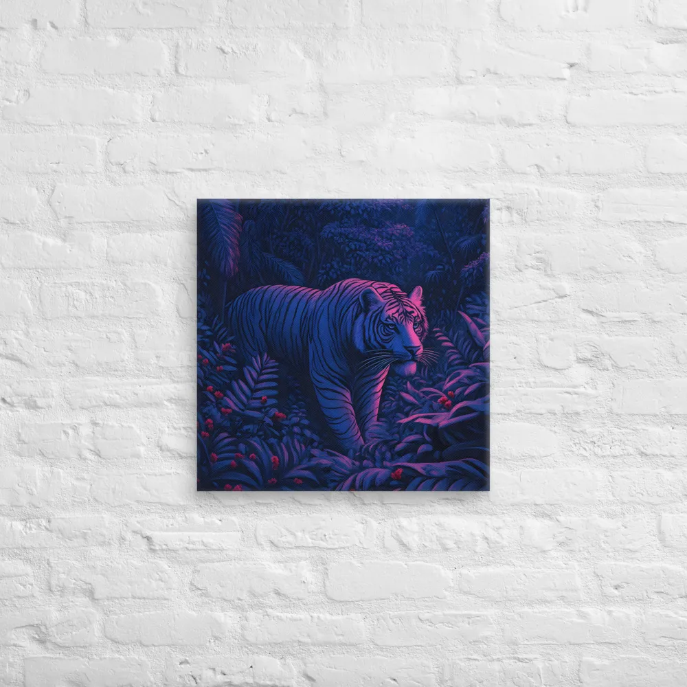 Mystic Prowler: The White Tiger in the Jungle | Canvas | 20″×20″
