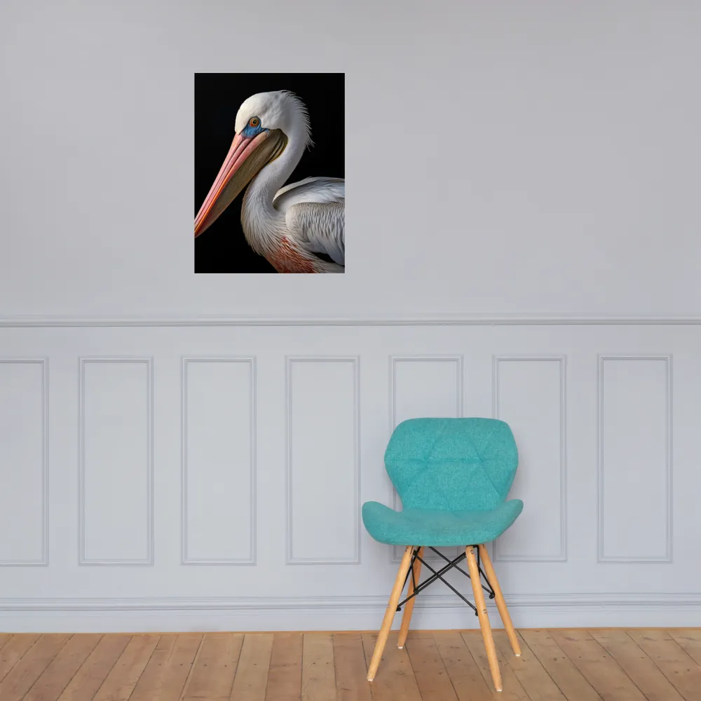 Elegance in White: The Pelican | Poster | 18″×24″