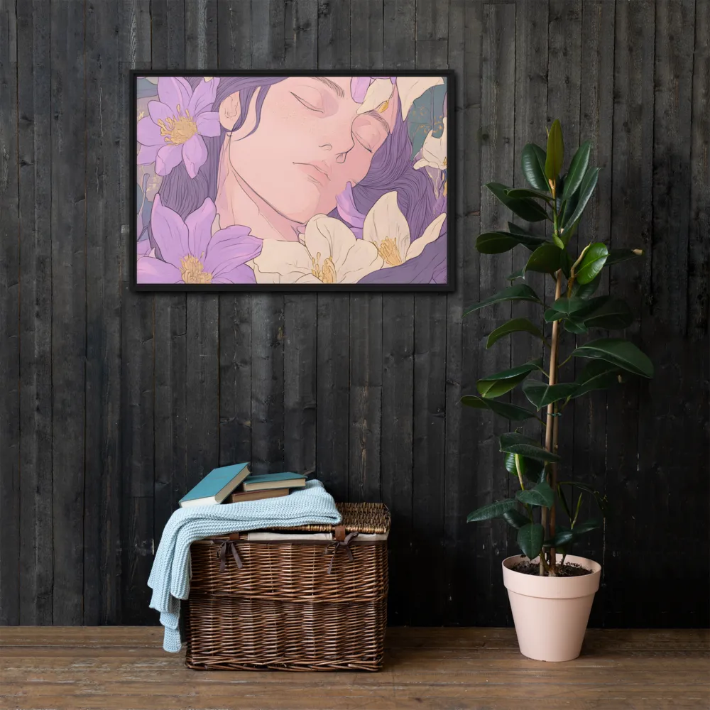 Harmony in Bloom | Canvas with Black Frame | 24″×36″