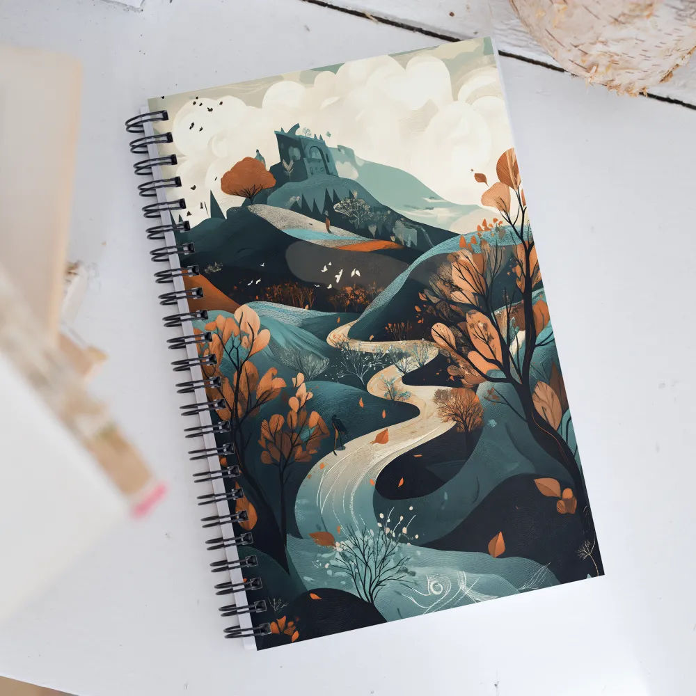 Whispers of Autumn: A Serene Journey | Spiral Notebook