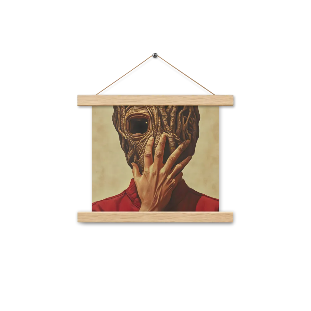 The Mask of Roots | Poster With Oak Wood Hanger | 10″×10″