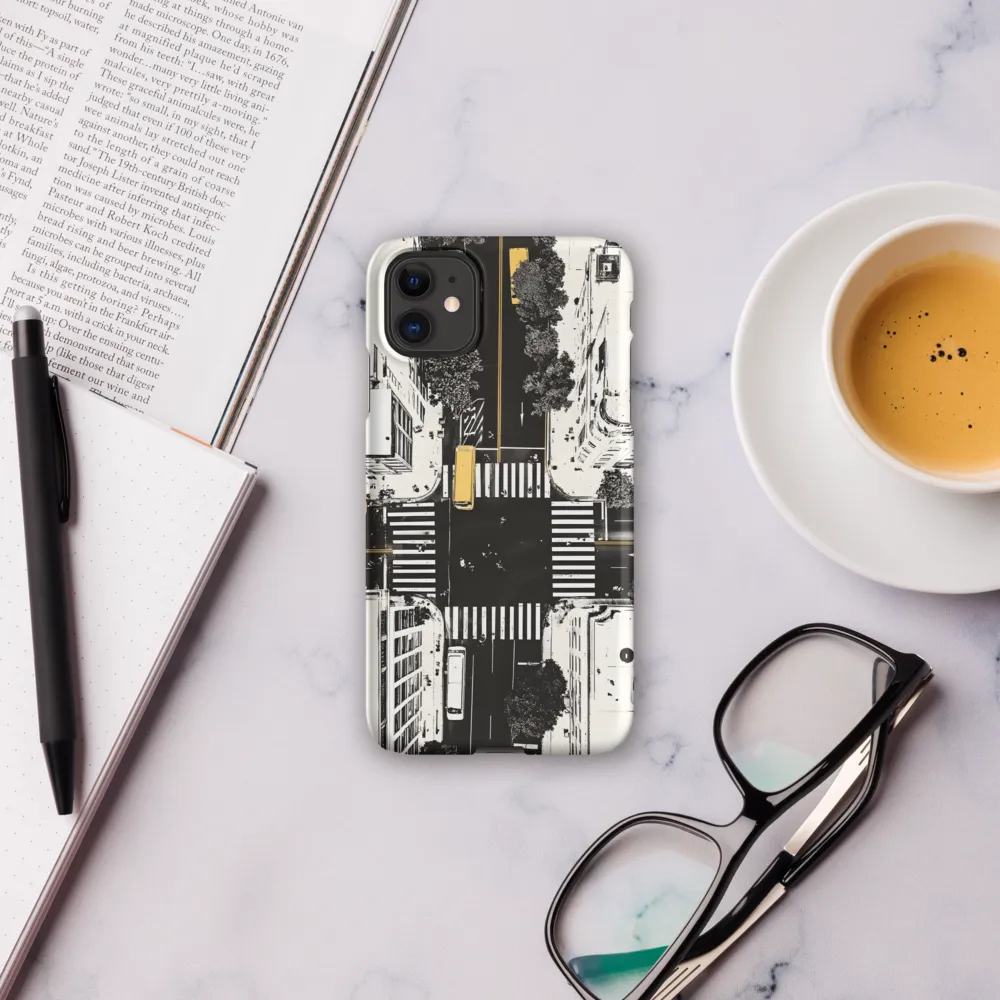 Urban Intersection: A Bird’s-Eye Perspective | Phone Case |  11 | Snap Case | Matte