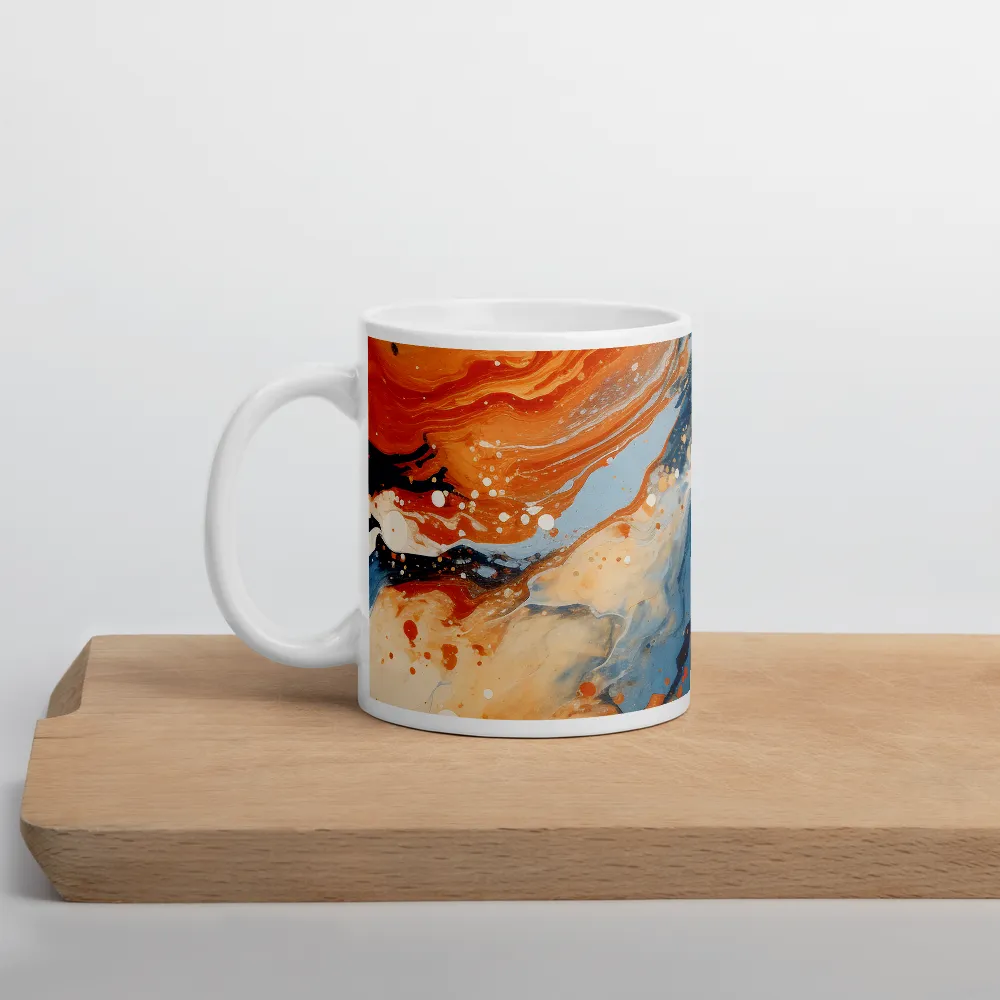 Fluid Dance of Colors | Mug with White inside | 11 oz