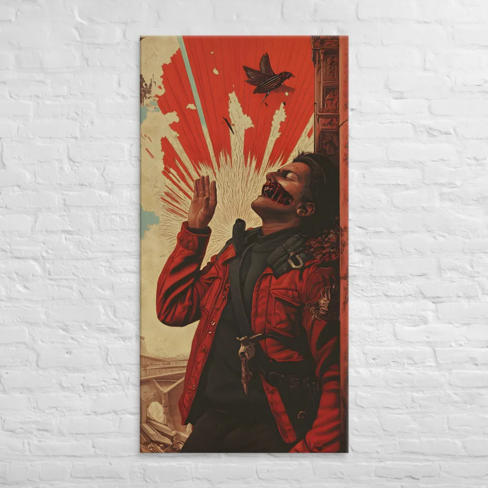 Defiant Echoes of Ruin | Canvas | 30″×60″
