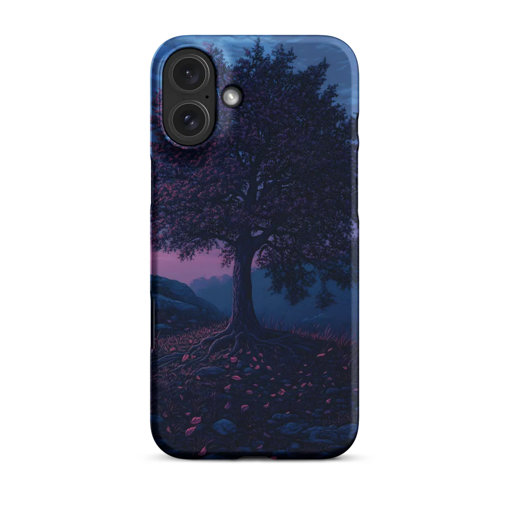 Twilight Oak with Magenta Falling Petals